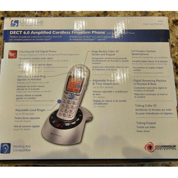 Clear Sounds A600 DECT 6.0 Amplified Freedom Phone Clear Digital Power - Picture 6 of 6